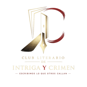 Club Literario de Intriga y Crimen white logo